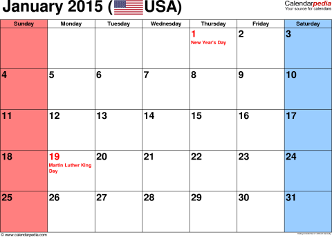 January 2015 calendar - the right time to begin your H-1B petition process